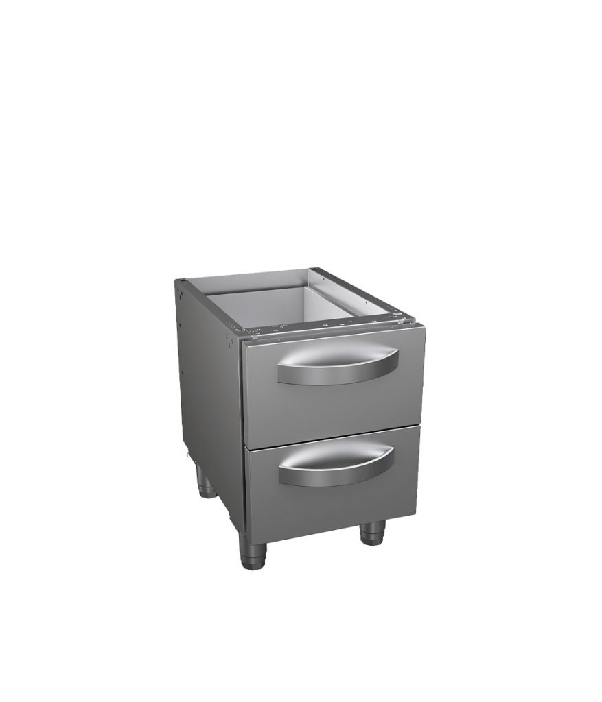 Βάση Ανοξείδωτη 40 cm με 2 Συρτάρια GN - MB-705 C