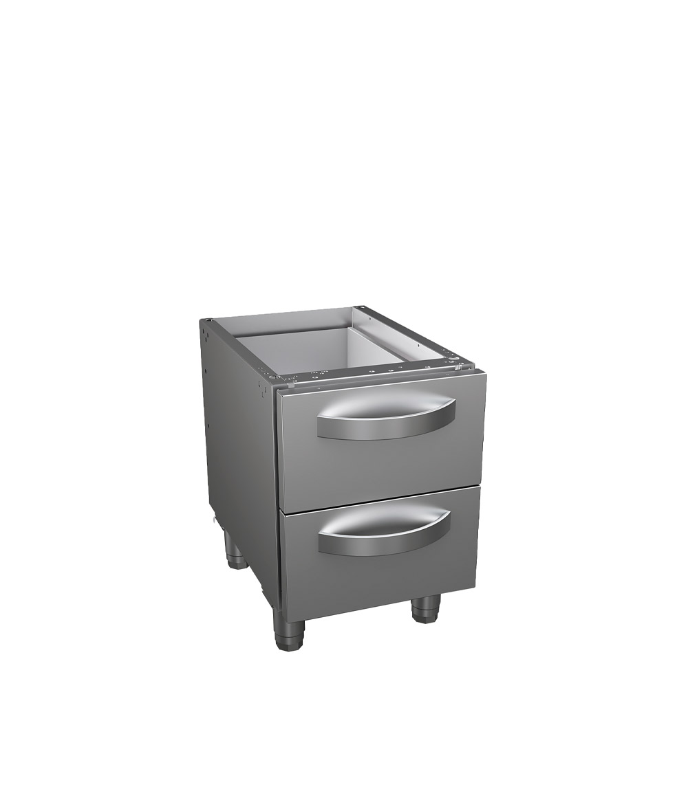 Βάση Ανοξείδωτη 40 cm με 2 Συρτάρια GN - MB-705 C
