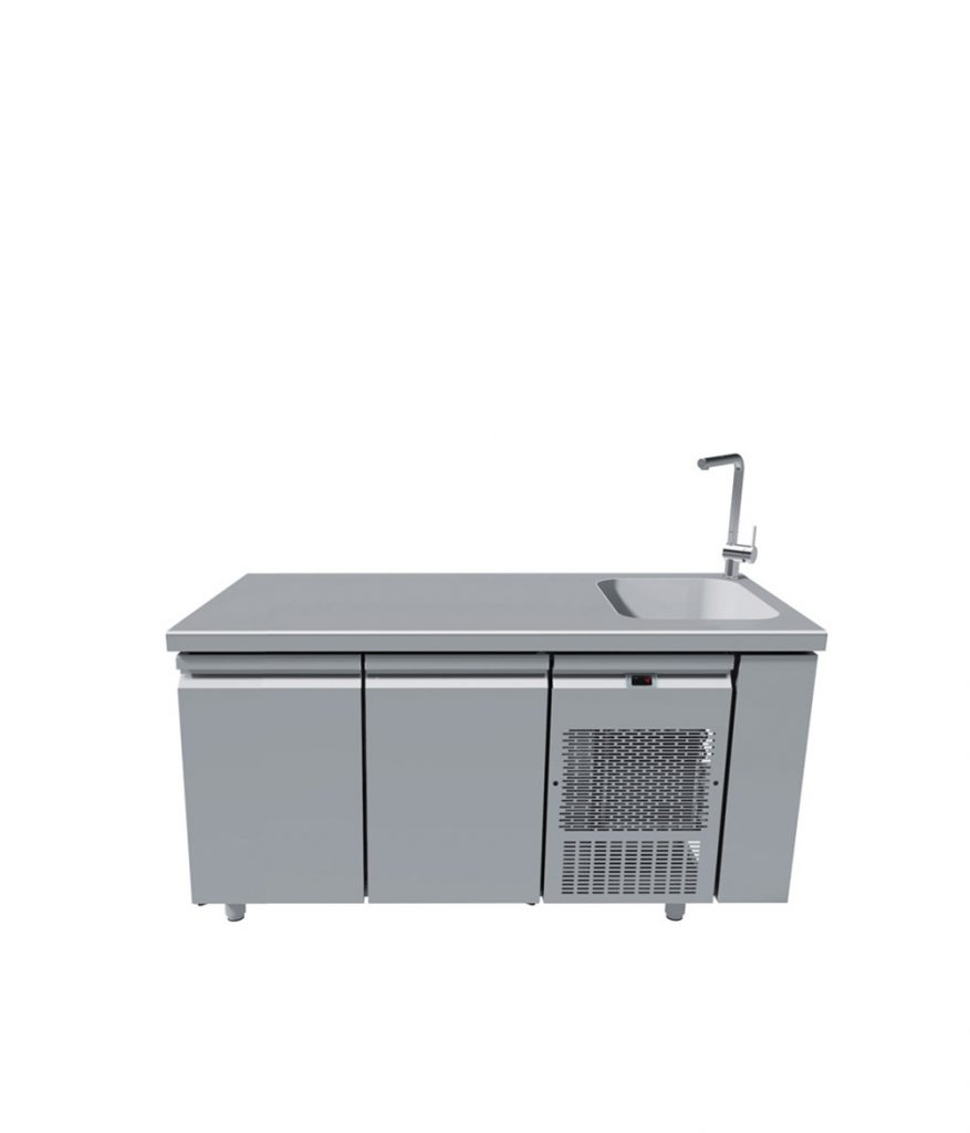 Ψυγείο Πάγκος 2 Πόρτες GN & Λεκάνη 40x40 - PG 159-40L