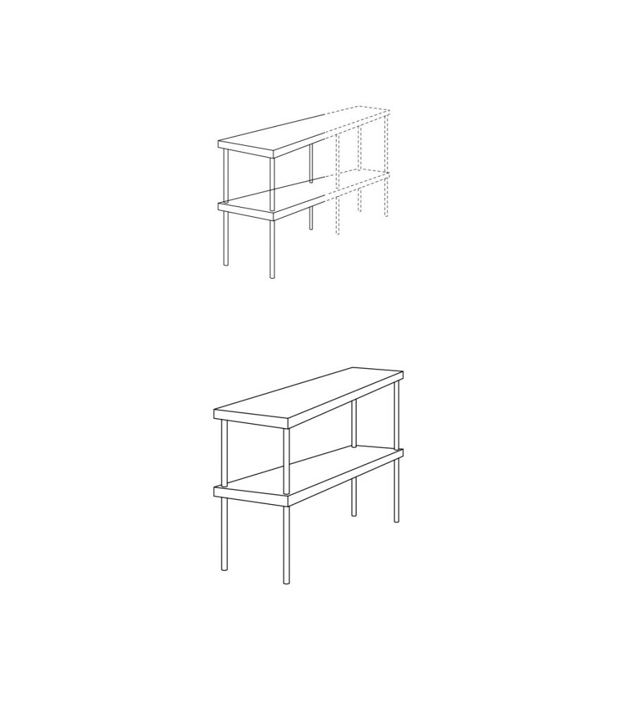 Ραφιέρες Επιτραπέζιες από 110 έως 239 cm - R