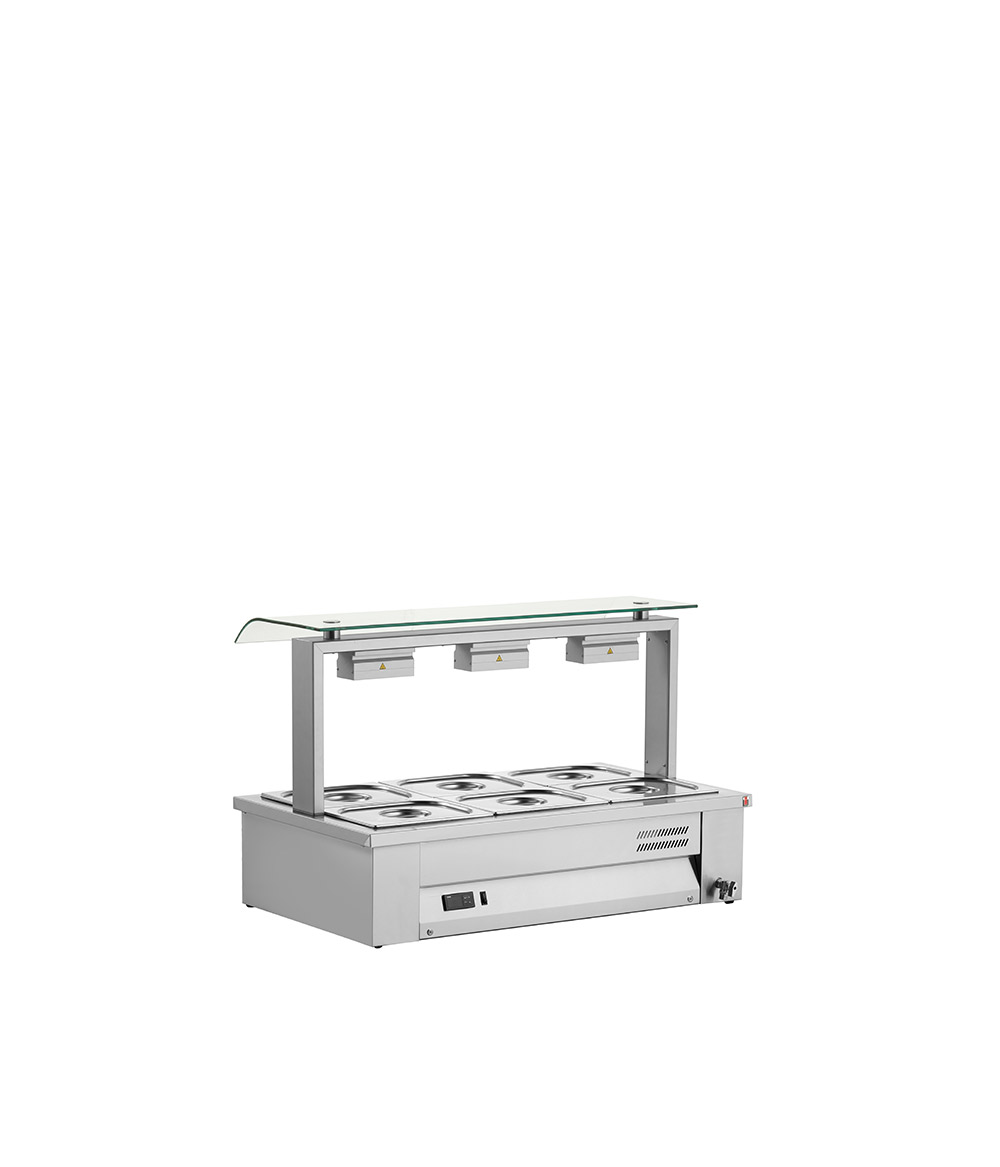 Επιτραπέζια Βιτρίνα Μπαιν Μαρί 3 GN 1/1 - MBV610 - Image 2