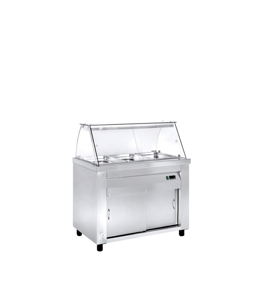 Επιδαπέδια Βιτρίνα Μπαιν Μαρί 3 GN 1/1 - MM ED 107G