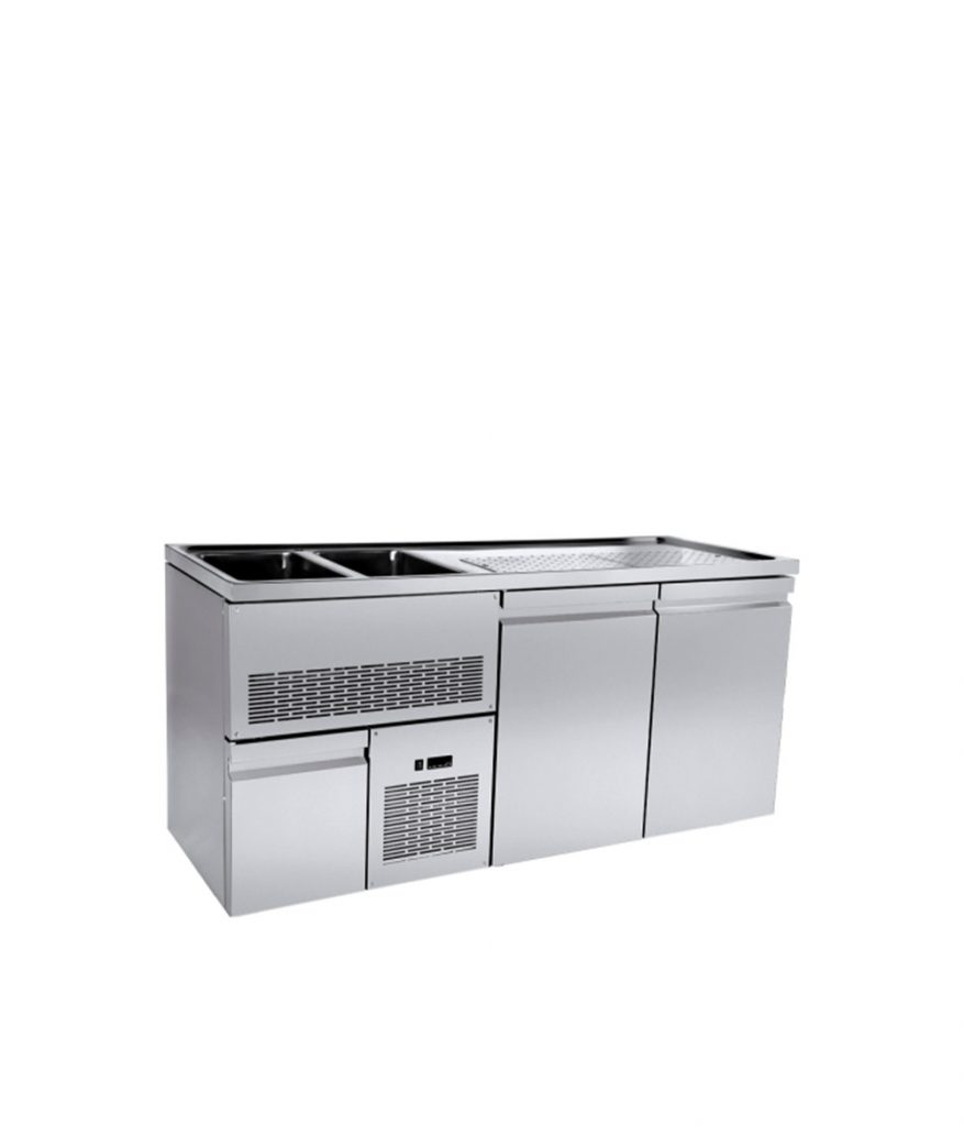 Ψυγείο Μπύρας με 2 + 1/2 Πόρτες & 2 Γούρνες - PA GE 195L2