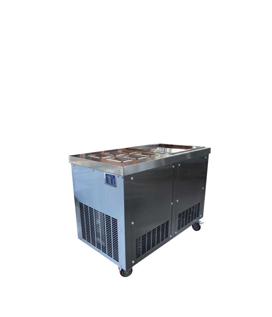 Ψυχόμενος Πάγκος Ice Cream Rolls Μονός 6 GN 1/6 - CB-1 + 6 GN