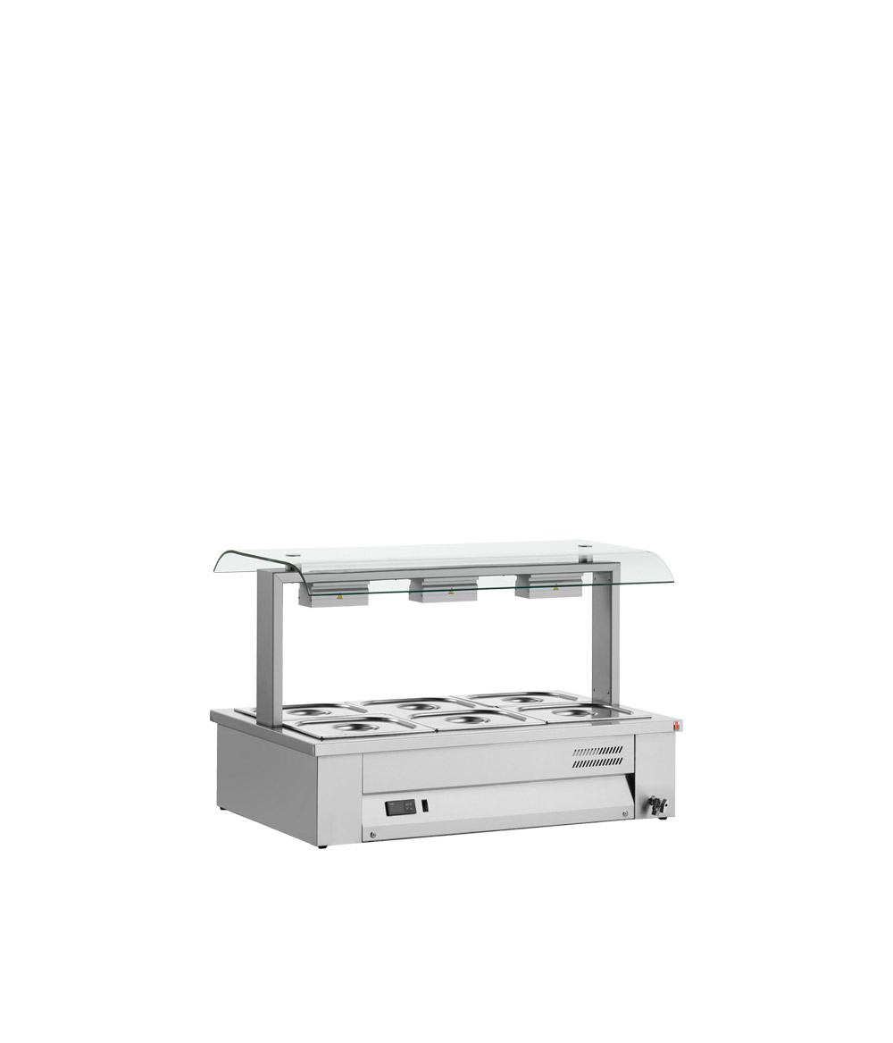 Επιτραπέζια Βιτρίνα Μπαιν Μαρί 3 GN 1/1 - MBV610 - Image 3
