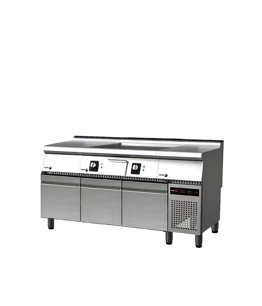 Βάση Ψυχόμενη 160 cm 3 Συρτάρια GN 1/1 - EMFP9-160 B